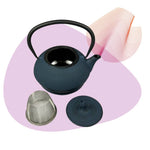 Lade das Bild in den Galerie-Viewer, Teekanne ARARE Gusseisen 0.6 l blau mit Untersetzer
