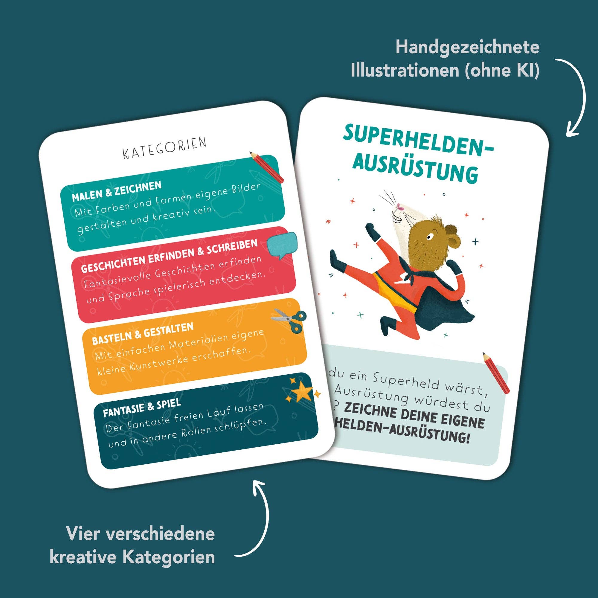 Kreativitätskarten für Kinder