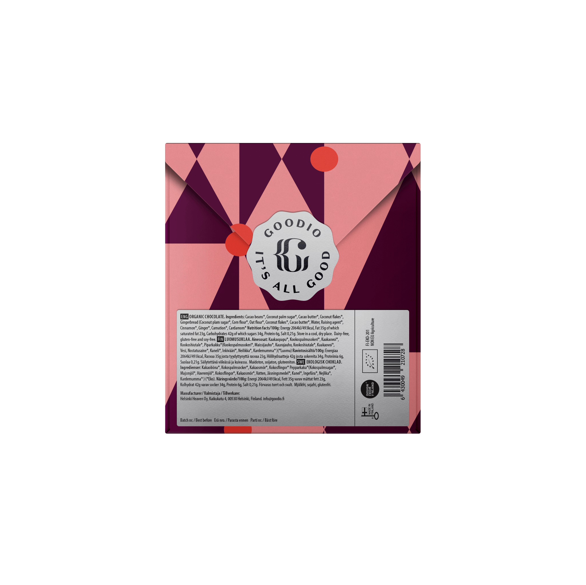 Lebkuchen Schokolade bio & vegan