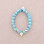 Load image into Gallery viewer, Elastisches Armband mit Steinen, Zweig, Metall: Türkis
