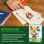 Load image into Gallery viewer, ABC-Kartenset mit 30 Buchstabenkarten und 10 Zahlenkarten
