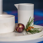 Load image into Gallery viewer, Weihnachtskugel Aubergine &amp; Gold gestreift ø 3 cm
