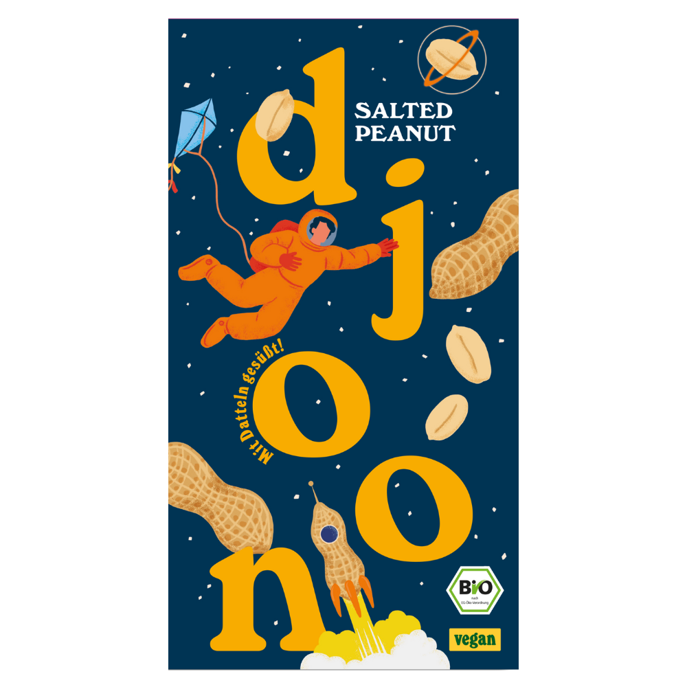 Dattelschokolade Salted Peanut 32% vegan & bio