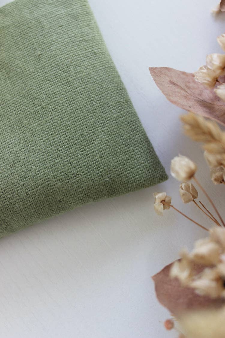 Entspannungskissen für die Augen Leinen Olivgrün