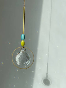 Suncatcher BonBon / Lichtfänger / Fensterkristall  / Prisma: Geld/rosa