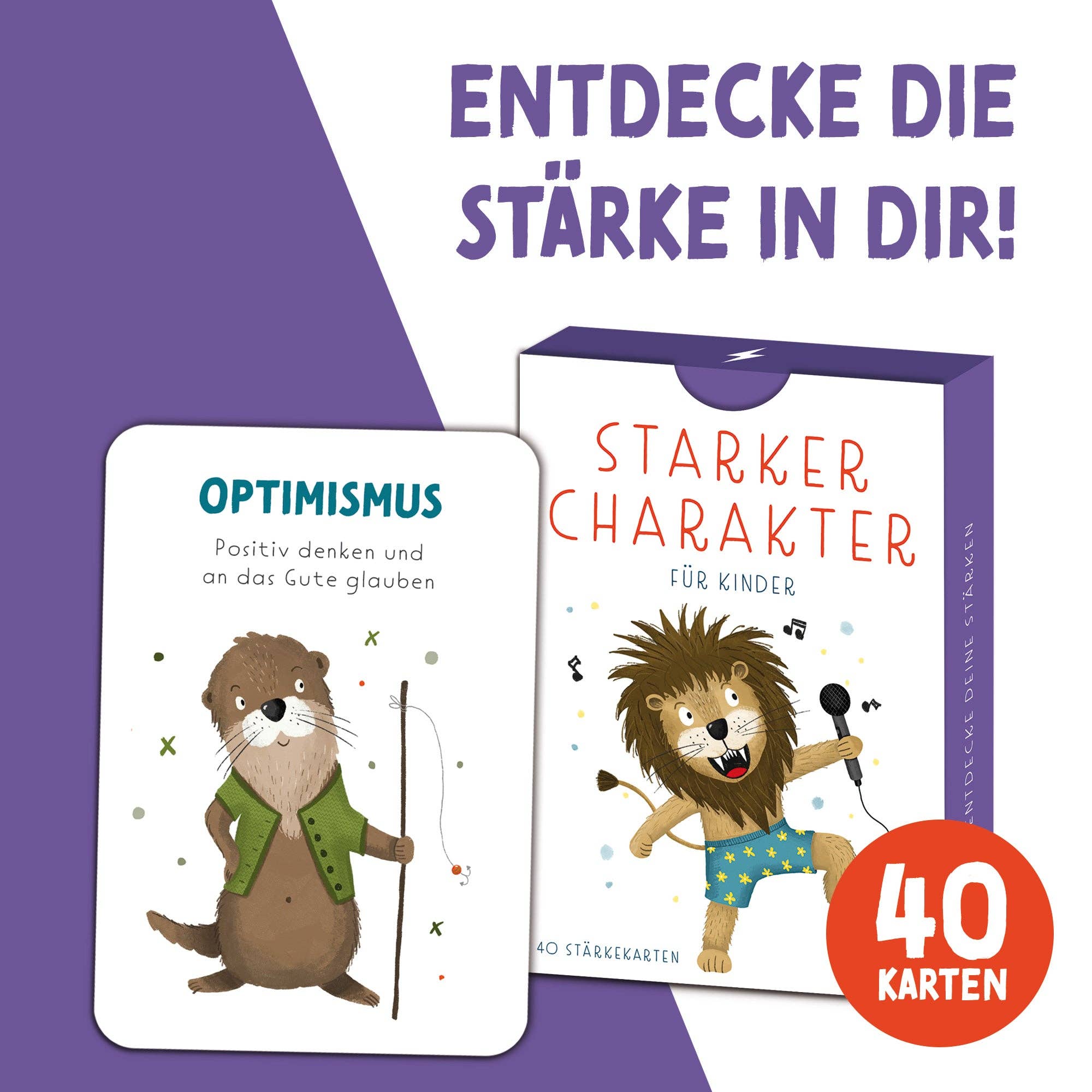 Stärkekarten für Kinder 40 Charakterstärken