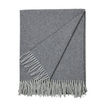 Load image into Gallery viewer, MELANGE graue Decke aus reiner Wolle: Grau / 130 x 180 cm
