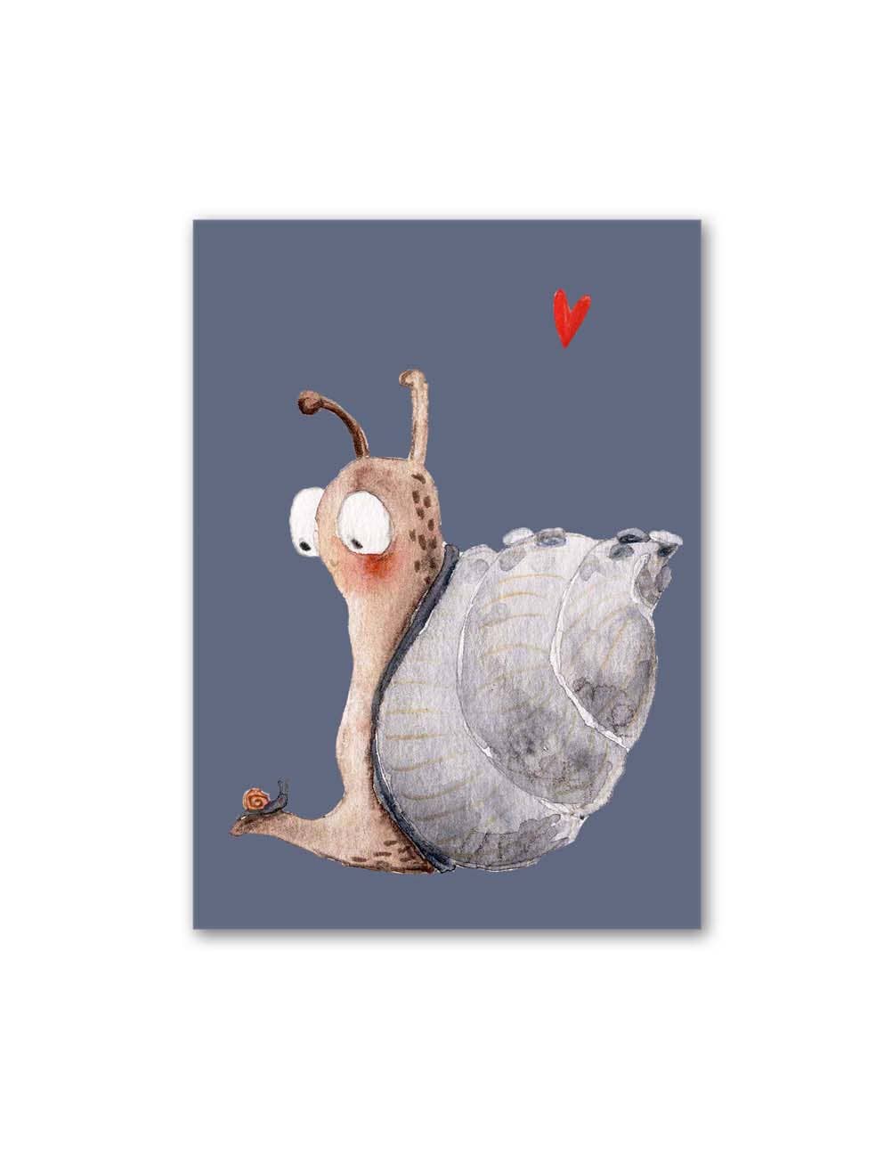 Postkarte Schnecken Liebe