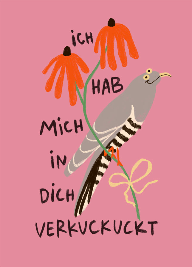 Postkarte Ich hab mich in dich Verkuckuckt