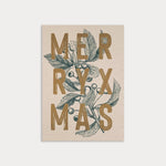 Load image into Gallery viewer, Postkarte Merry Xmas Gold &amp; Teal
