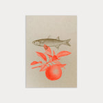 Lade das Bild in den Galerie-Viewer, Postkarte Fisch und Orange
