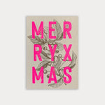 Lade das Bild in den Galerie-Viewer, Postkarte Merry Xmas Pink &amp; Teal
