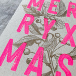 Lade das Bild in den Galerie-Viewer, Postkarte Merry Xmas Pink &amp; Teal
