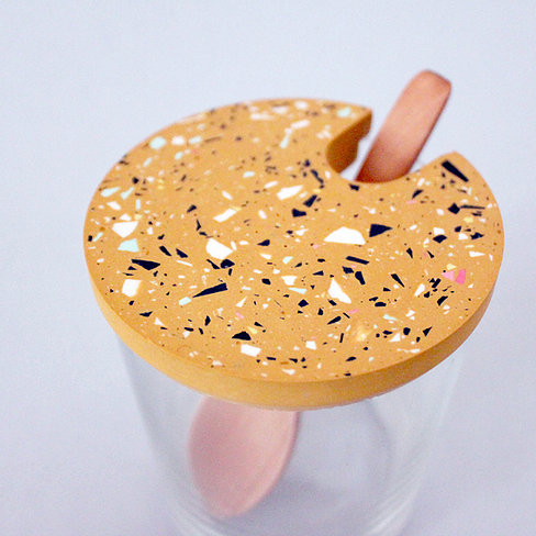 Zuckerdose Terrazzo Ocker