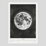Load image into Gallery viewer, Mondkalender Poster S/W 50 x 70 cm
