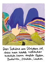 Lade das Bild in den Galerie-Viewer, Postkarte Das Schöne am Stricken ist,
