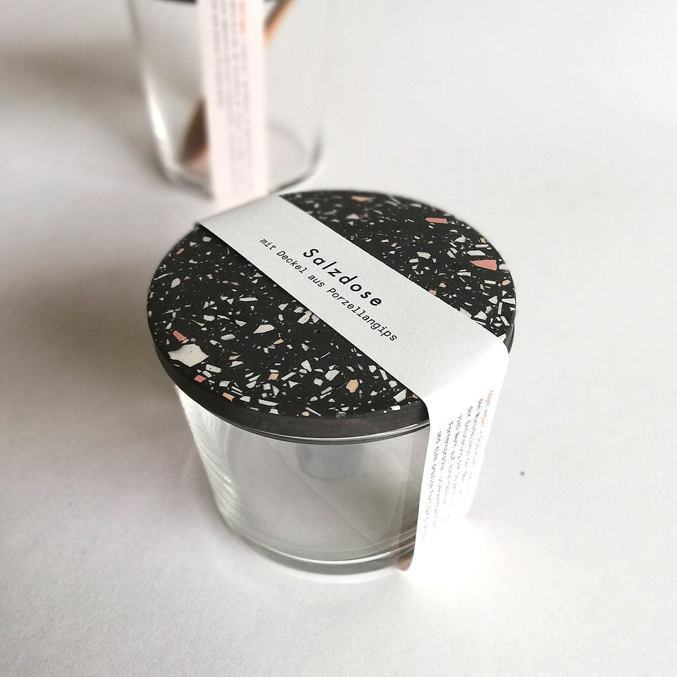 Zuckerdose Terrazzo Schwarz