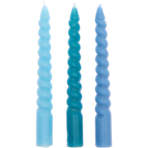 Spiralkerzen Smokey Blue Mix 10 Stück