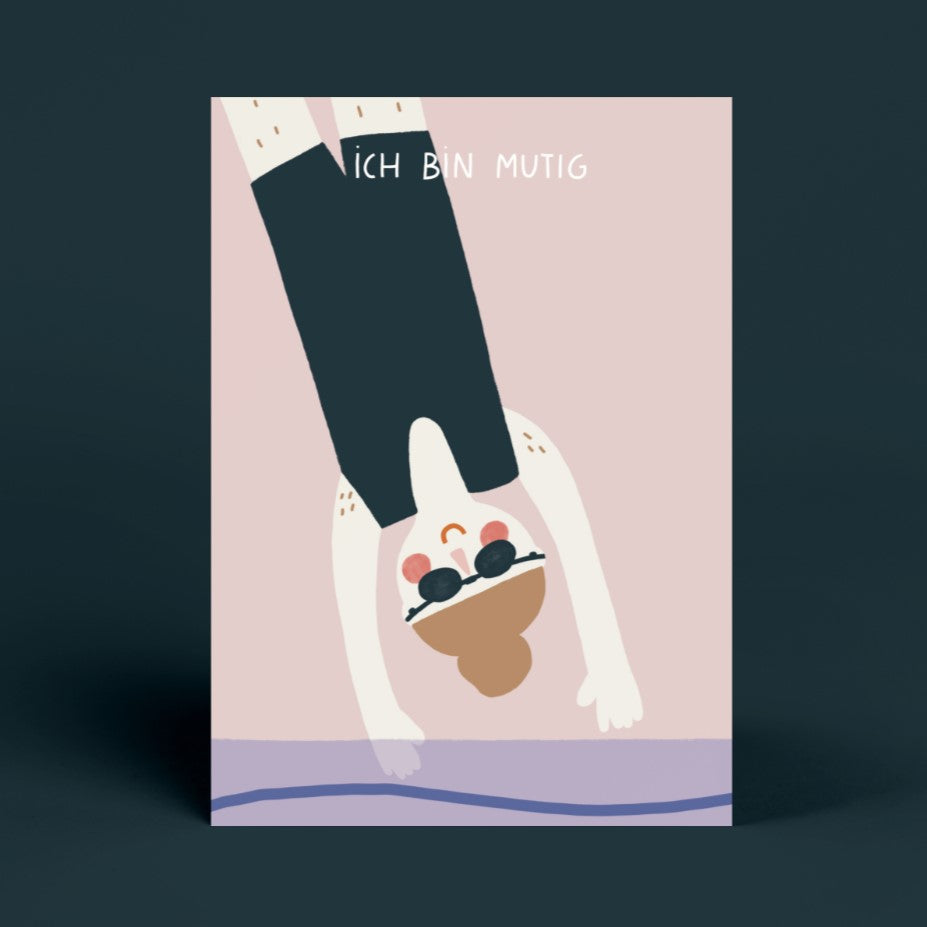 Postkarte Ich bin mutig