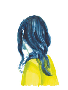 Druck "Listening girl" A4