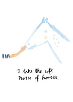 Load image into Gallery viewer, Postkarte I like the soft noses of horses

