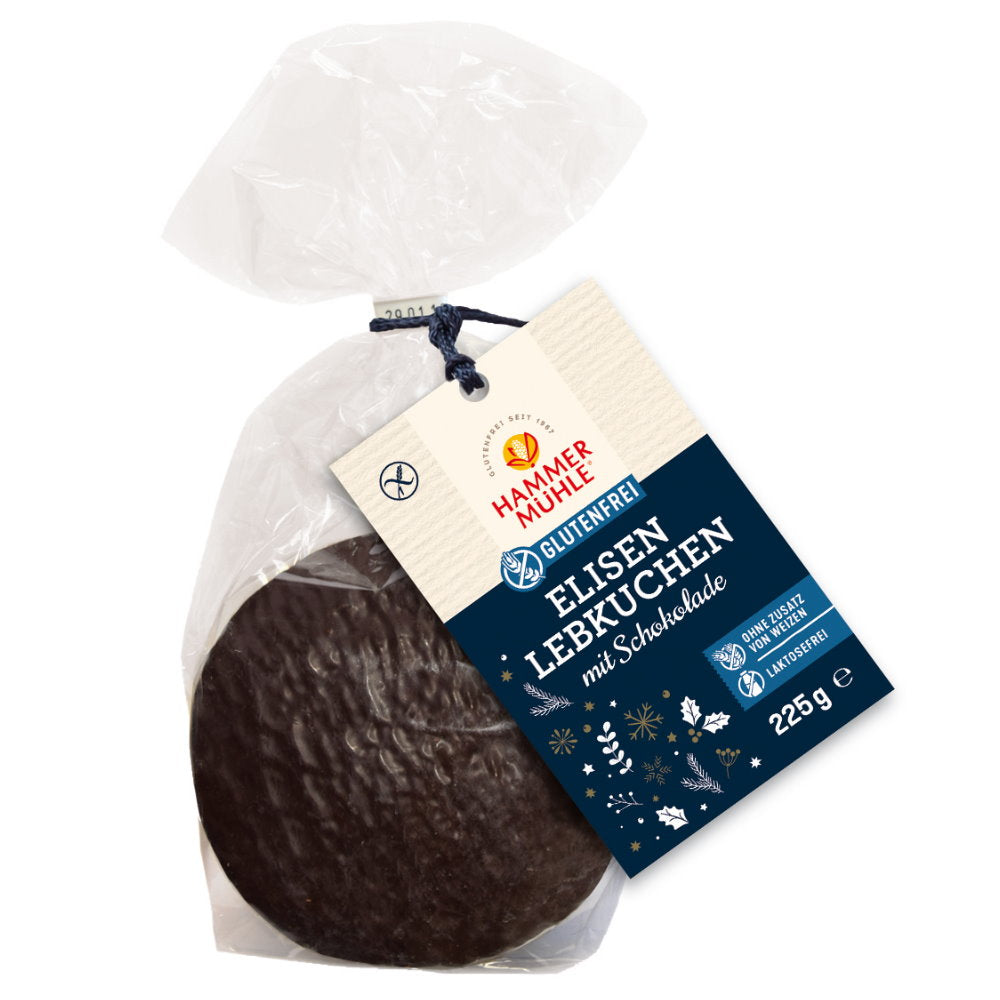 Elisen-Lebkuchen mit Zartbitterschokolade bio - gluten- & laktosefrei