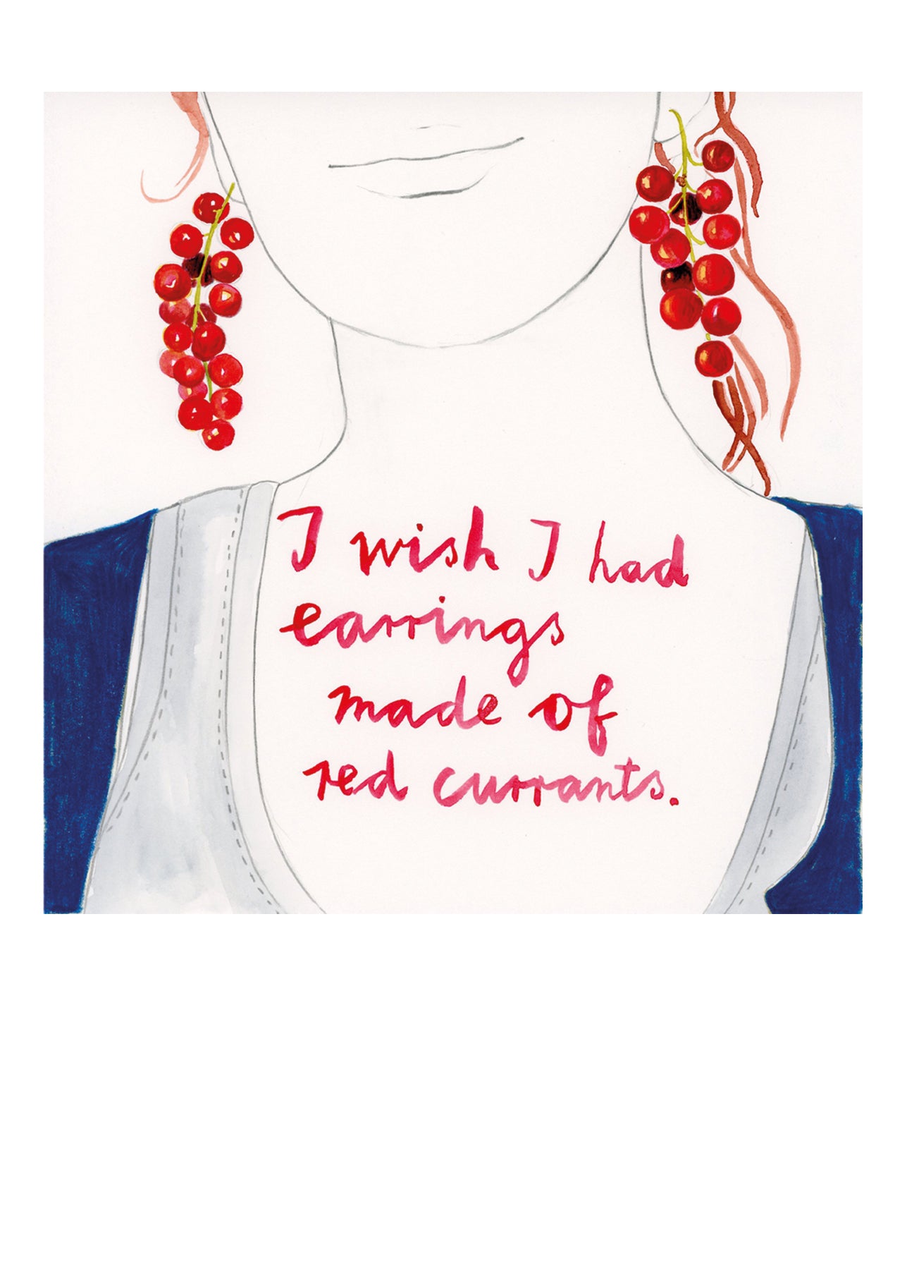 I wish I had earrings made of red currants