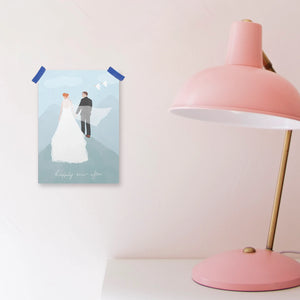 Postkarte Happily ever after