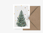 Lade das Bild in den Galerie-Viewer, Postkarte Tanne mit Goldschnee
